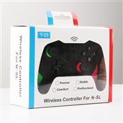 T23 Wireless Bluetooth Pro Gamepad Controller with Rear Button and 6 Axis for Switch - Green Pink