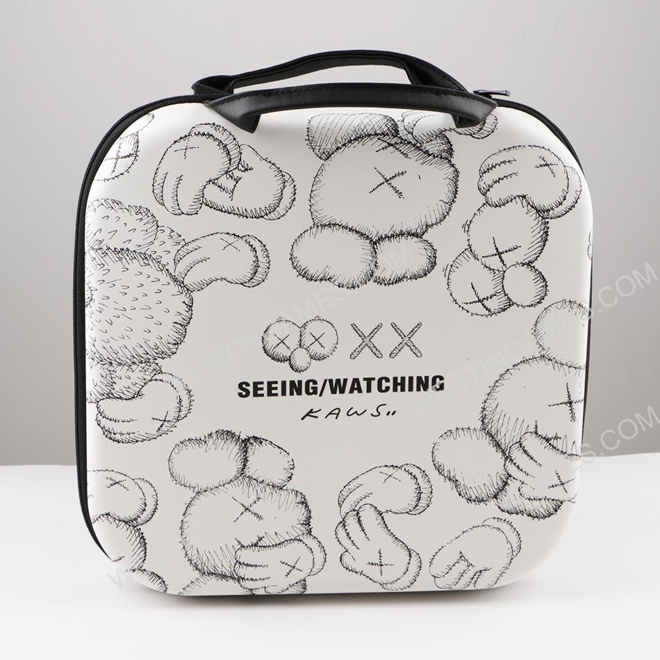 Square Hard Carrying Case Travel Pouch Bag for switch Ring Fit - Sesame Street White