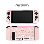 Soft TPU Grip Case and Ergonomic Shock-Absorption Cover for Switch Pink corner creature dinner party