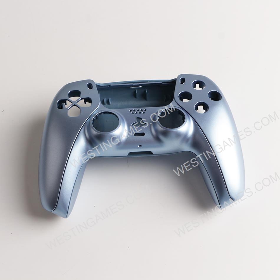 Replacement Top and Bottom Housing Shell Case for Playstation 5 PS5 Controller - Titanium Blue