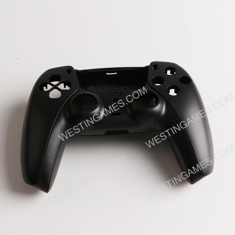 Replacement Top and Bottom Housing Shell Case for Playstation 5 PS5 Controller - Black