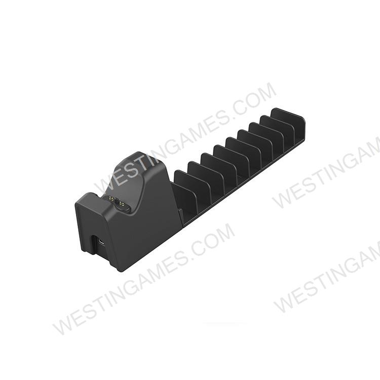 Wireless controller single charger with CD storage rack for PS5 - Black