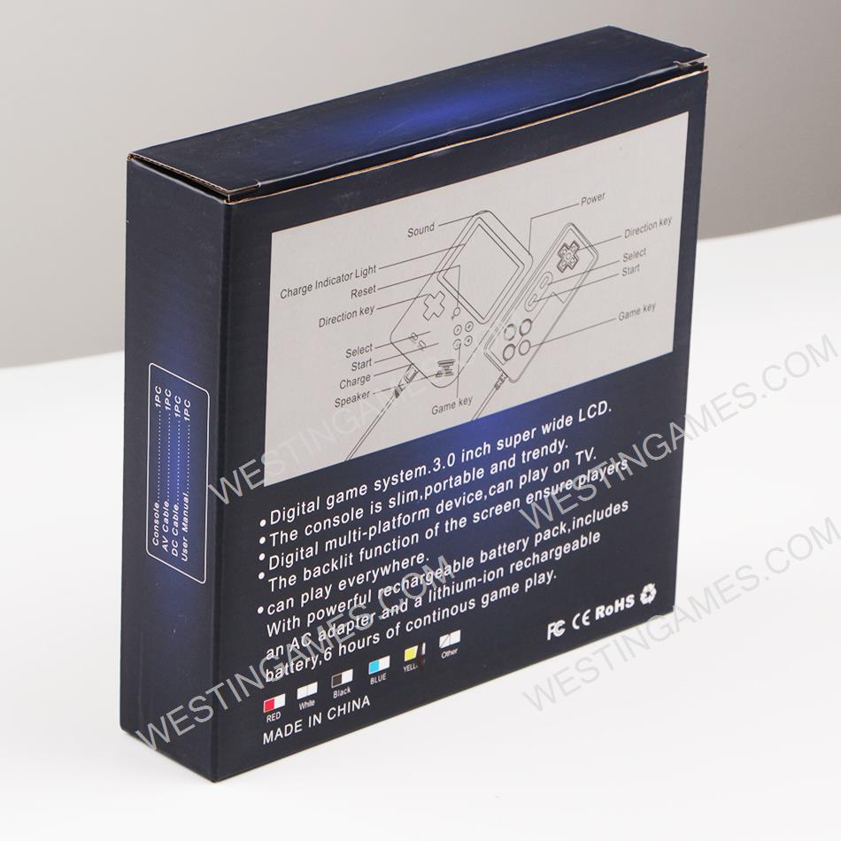SUP FC-3 Inch screen Built-in 400 Games Retro TV Handheld Game Box Console double Players - Blue 03