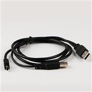 2 in 1 USB 2.0 Double A Type 2A Male to Mini 5 Pin Male Y Cable For 2.5 Mobile Hard Disk Drive HDD Date Cable Portable