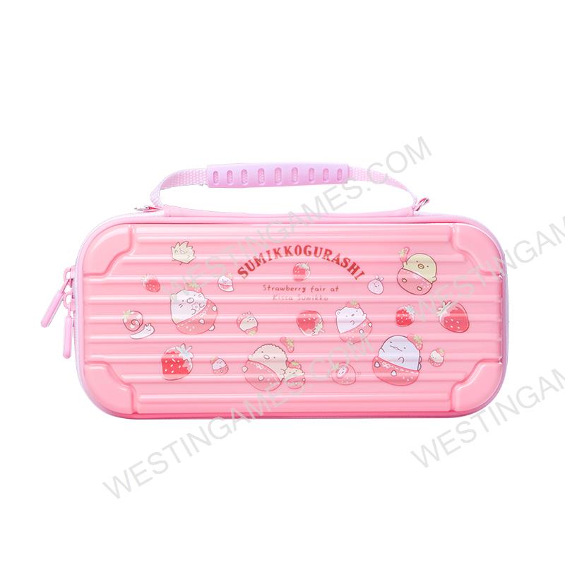 New Upgrade Protective Storage Hard Case Carrying Bag for Switch Pink Corner bio strawberry