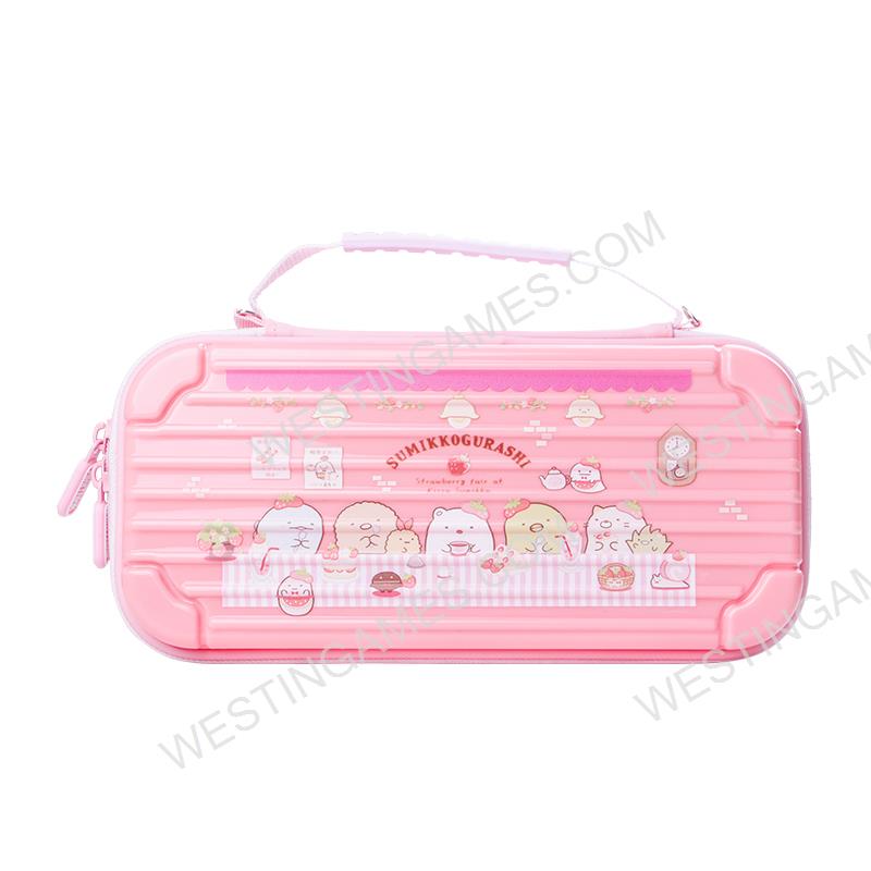 New Upgrade Protective Storage Hard Case Carrying Bag for Switch Pink- Corner creature dinner