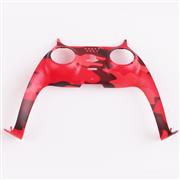 Decorative Strip Handle PC Shell Cover For PS5 Gamepad Controller - Camouflage Red