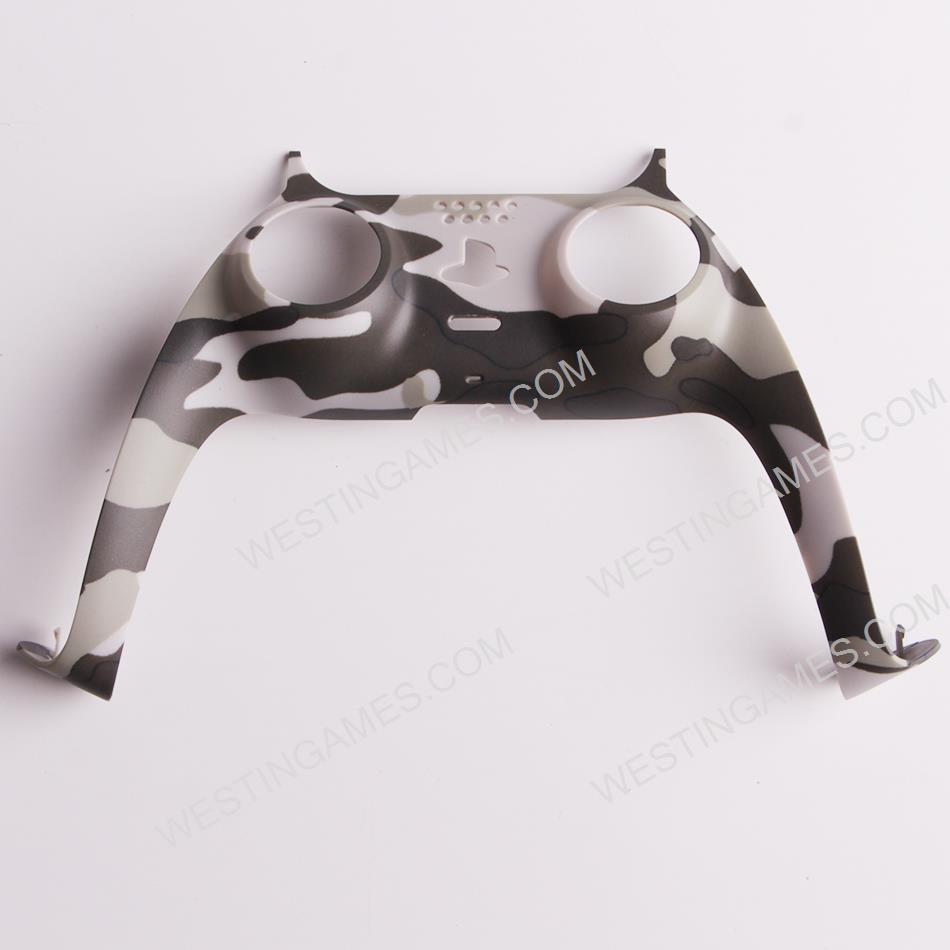Decorative Strip Handle PC Shell Cover For PS5 Gamepad Controller - Camouflage Grey