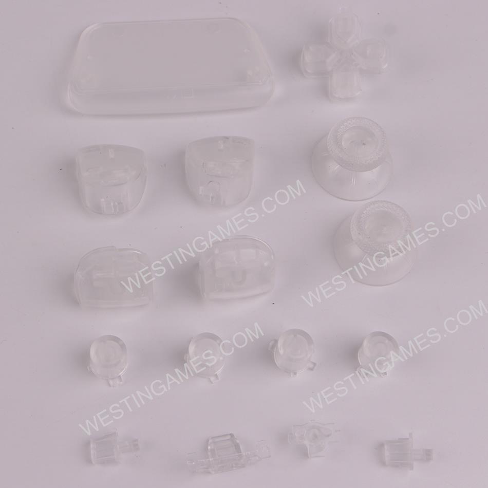 Complete Button Keys for PS5 Controller Accessories 16pc Set - Clear