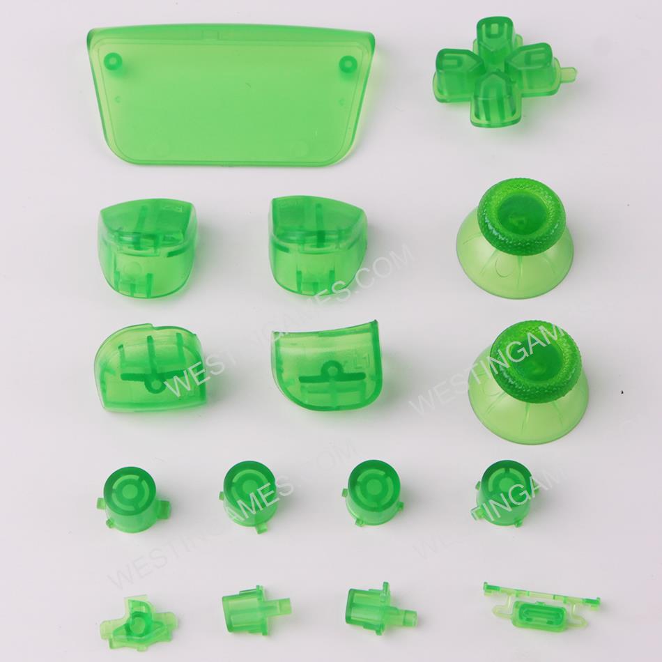 Complete Button Keys V1.0 for PS5 Controller Accessories 16pc Set - Clear Green
