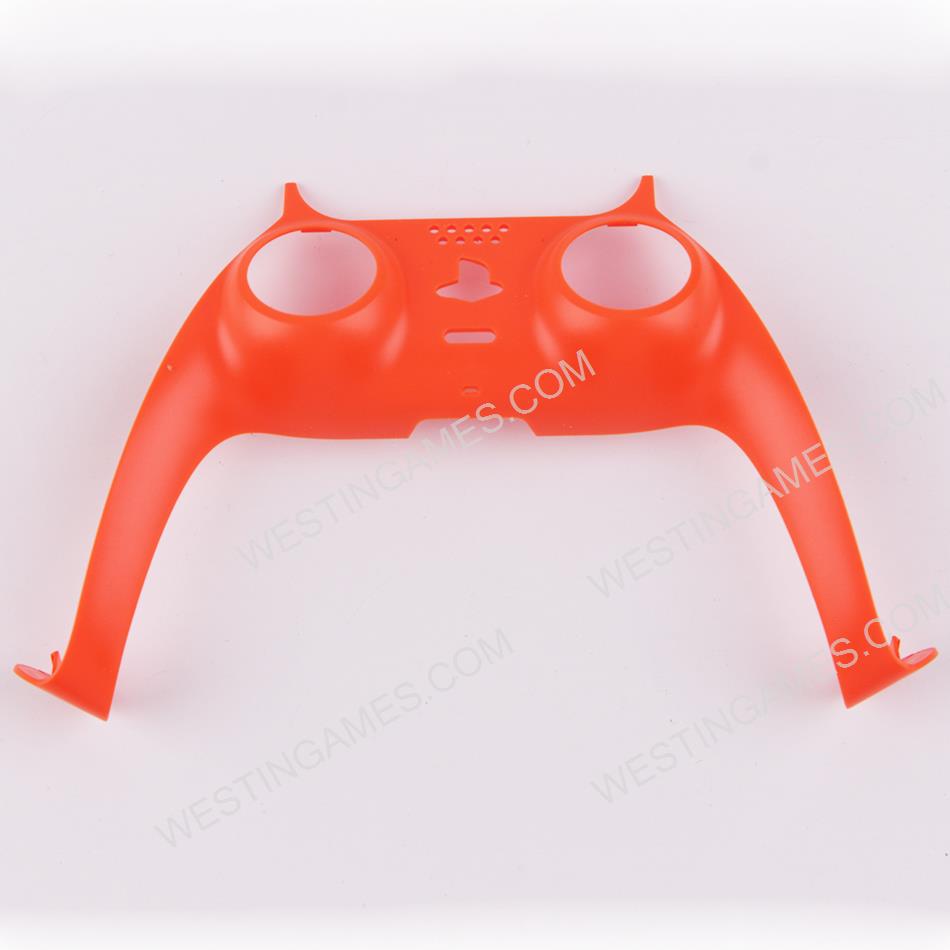Decorative Strip Handle PC Shell Cover For PS5 Gamepad Controller - Sunset Orange