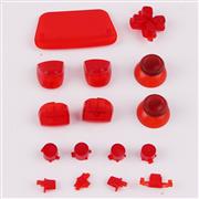 Complete Button Keys V1.0 for PS5 Controller Accessories 16pc Set - Clear Red
