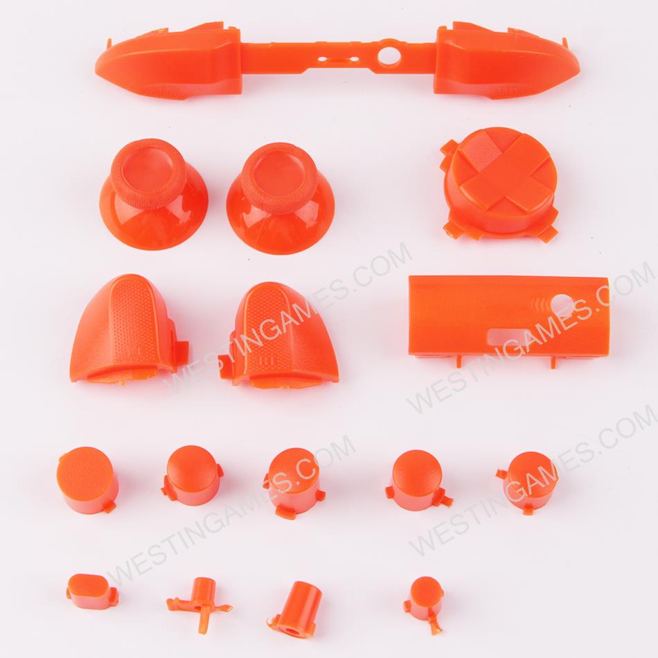 Full Set Dpad ABXY Grips Stick Bumpers Triggers Buttons Replacement for Xbox Series S/X Controller - Orange