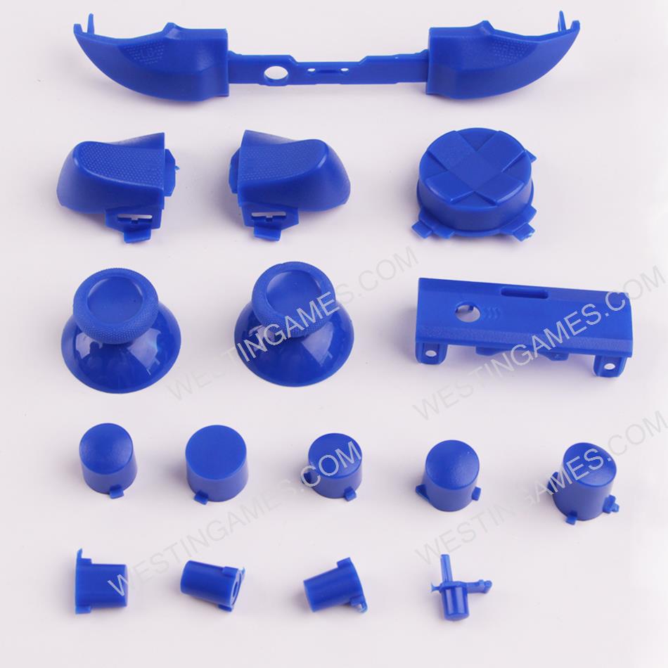 Full Set Dpad ABXY Grips Stick Bumpers Triggers Buttons Replacement for Xbox Series S/X Controller - Blue