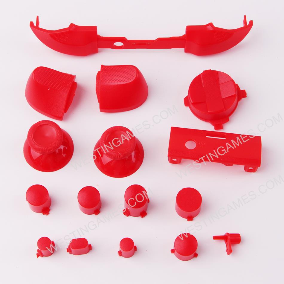 Full Set Dpad ABXY Grips Stick Bumpers Triggers Buttons Replacement for Xbox Series S/X Controller -  Red