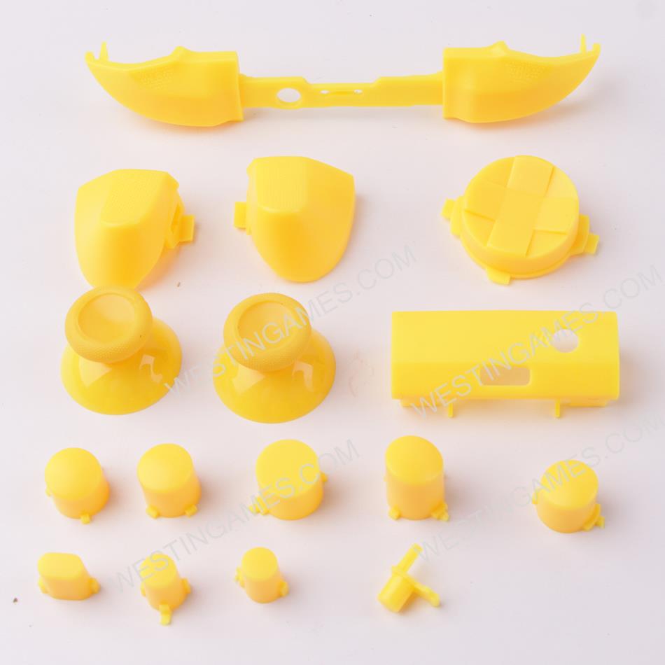 Full Set Dpad ABXY Grips Stick Bumpers Triggers Buttons Replacement for Xbox Series S/X Controller - Yellow