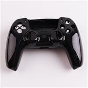 Replacement Mirror Chrome Top and Bottom Housing Shell Case for Playstation 5 PS5 Controller - Black