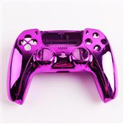 Replacement Mirror Chrome Top and Bottom Housing Shell Case for Playstation 5 PS5 Controller -  Purple