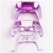 Replacement Mirror Chrome Top and Bottom Housing Shell Case for Playstation 5 PS5 Controller -  Purple 03