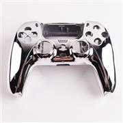 Replacement Mirror Chrome Top and Bottom Housing Shell Case for Playstation 5 PS5 Controller - Siliver