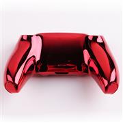 Replacement Mirror Chrome Top and Bottom Housing Shell Case for Playstation 5 PS5 Controller - Red 02