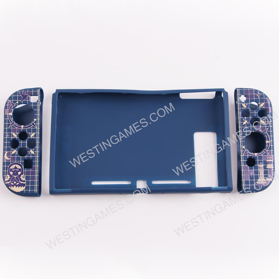 Soft TPU Grip Carton Case and Ergonomic Shock-Absorption Cover for Switch Deep Blue Russia
