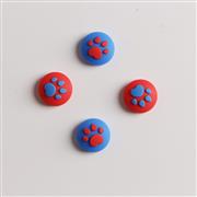 New 4in1 Cut Cat Paw Thumb Grips Analog Caps Silicone Rubber For NS Switch - Deep Blue and Red 02