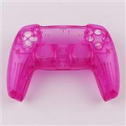 Replacement Top and Bottom Housing Shell Case for Playstation 5 PS5 Controller - Clear Pink