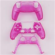Replacement Top and Bottom Housing Shell Case for Playstation 5 PS5 Controller - Clear Pink 03