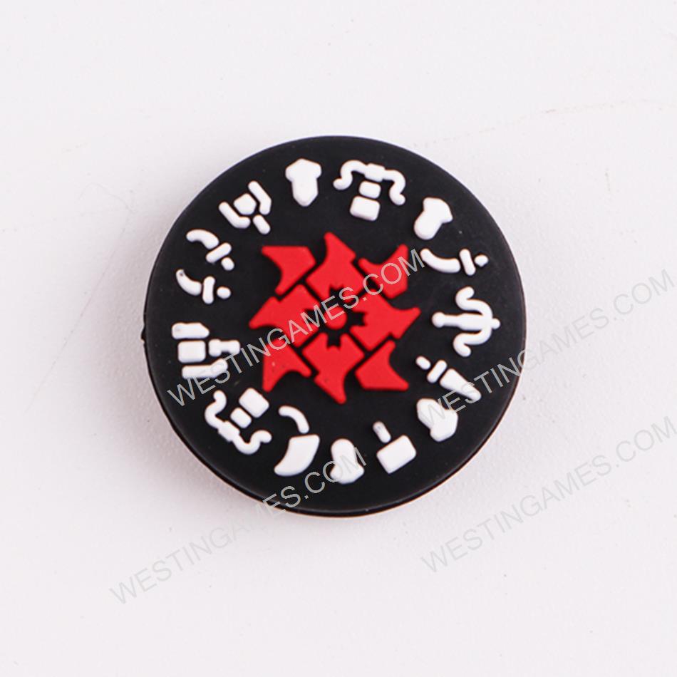 New Monster Hunter Thumb Grips Analog Caps Silicone Rubber For NS Switch Joy-con - Badge