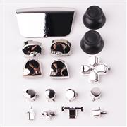 Mirror Chrome Complete Button Keys for PS5 Controller Accessories 16pc Set - Siliver