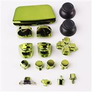 Mirror Chrome Complete Button Keys for PS5 Controller Accessories 16pc Set - Green