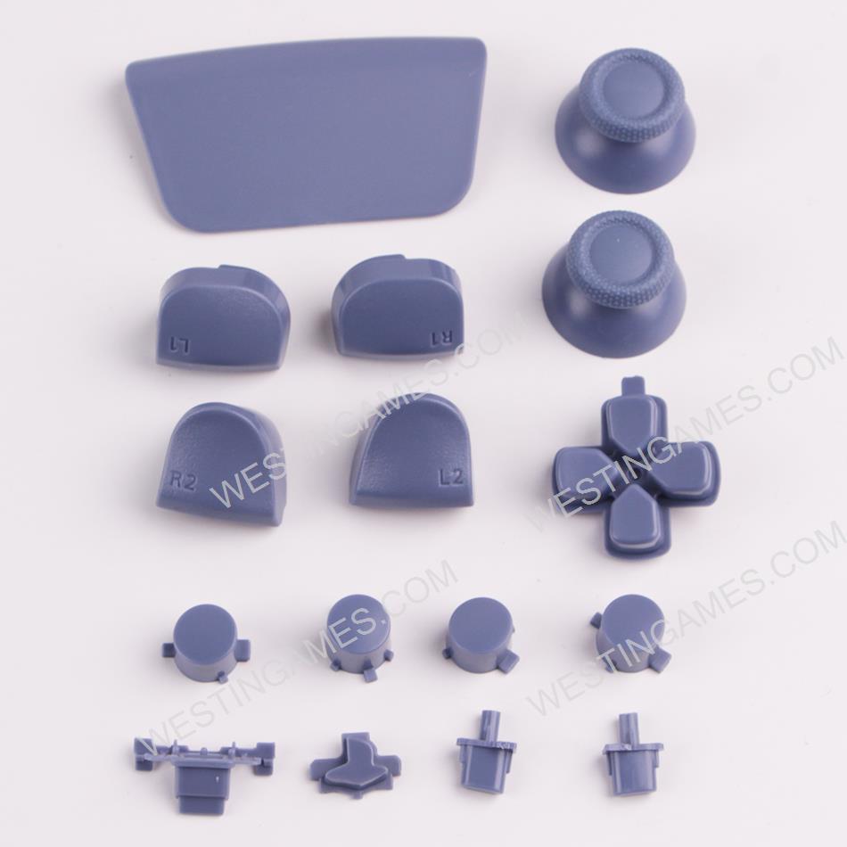 Complete Button Keys V1.0 for PS5 Controller Accessories 16pc Set - Titanium Blue