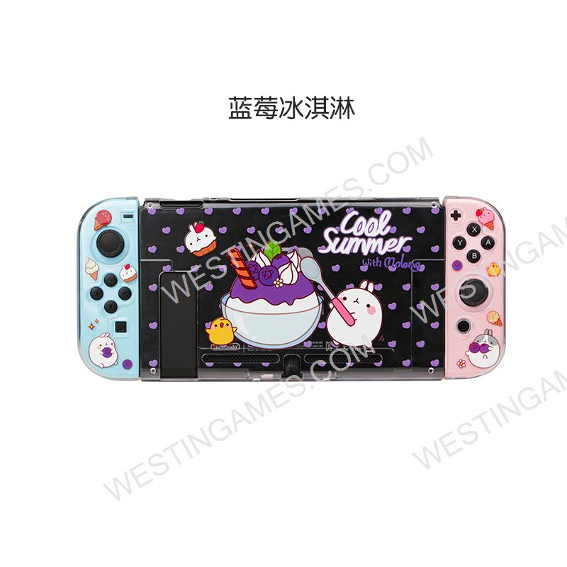 Soft Clear TPU+PC Grip Case and Ergonomic Shock-Absorption Cover for Switch