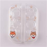 Soft Clear TPU+PC Grip Case and Ergonomic Shock-Absorption Cover for Switch Yellow Shiba Inu 02
