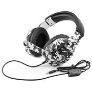 Wired Headphones With Microphone Earphones Gaming Headset For PS4 Xbox One PC Camouflage - Grey