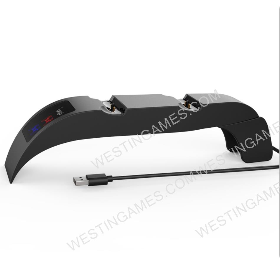 PG-P5016 Charging Dock Station Dual Controller Charger Console Top/Desktop Installation For PlayStation 5 Controller