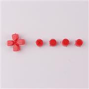 13 in 1 Button Set D-pad Direction Key L1 R1 L2 R2 Buttons Replacement for PS5 Clear Red 02