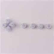 13 in 1 Button Set D-pad Direction Key L1 R1 L2 R2 Buttons Replacement for PS5 Clear White 02