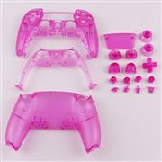 Replacement Complete Housing Shell Case with Button Kit for Playstation 5 PS5 Dualsence Controller - Clear Purple