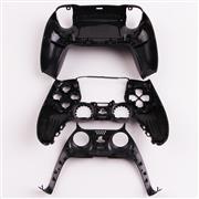 Replacement Complete Mirror Chrome Housing Shell Case with Button Kit for Playstation 5 PS5 Dualsence Controller - Black 02