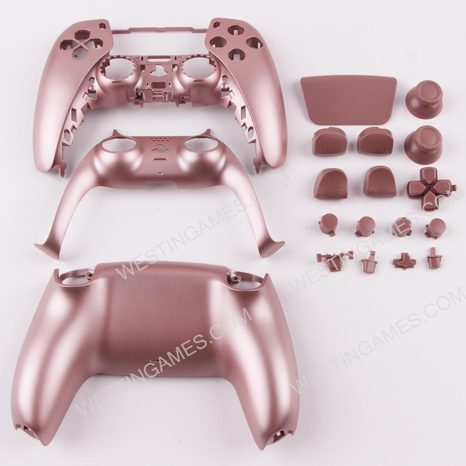 Replacement Complete Housing Shell Case with Button Kit for Playstation 5 PS5 Dualsence Controller - Rose Gold