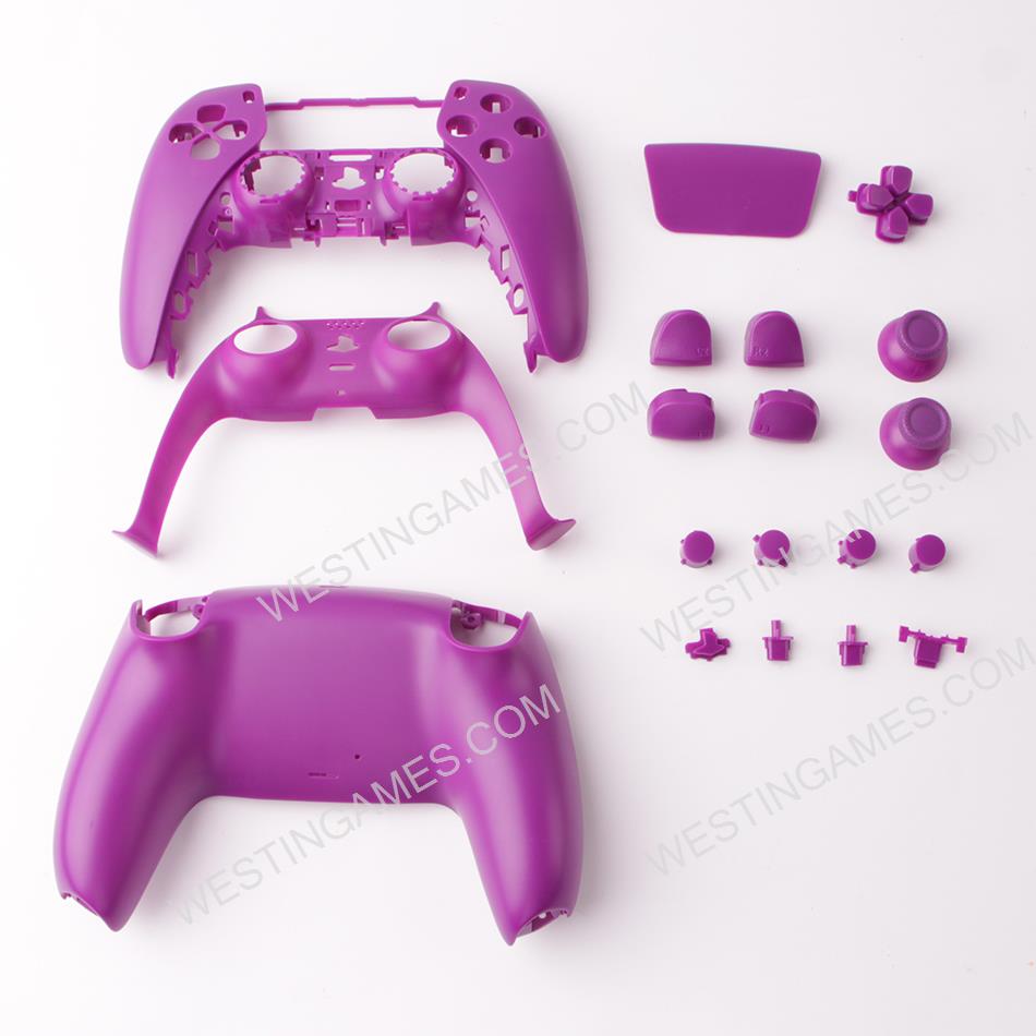Replacement Complete Housing Shell Case with Button Kit for Playstation 5 PS5 Dualsence Controller - Purple