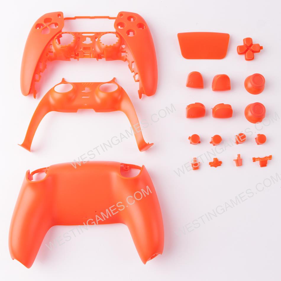 Replacement Complete Housing Shell Case with Button Kit for Playstation 5 PS5 Dualsence Controller - Orange