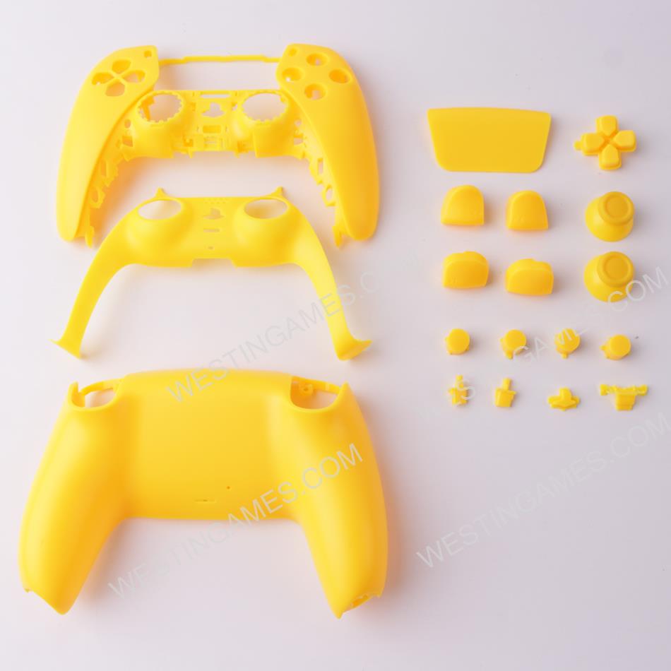 Replacement Complete Housing Shell Case with Button Kit for Playstation 5 PS5 Dualsence Controller - Yellow