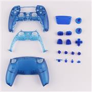 Replacement Complete Housing Shell Case with Button Kit for Playstation 5 PS5 Dualsence Controller - Clear Blue