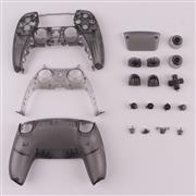 Replacement Complete Housing Shell Case with Button Kit for Playstation 5 PS5 Dualsence Controller - Clear Black