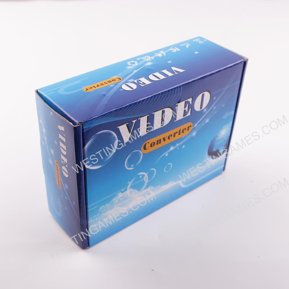 1080P HDMI to SCART Video Audio Upscale Converter AV Signal Adapter with EU Power Plug Box