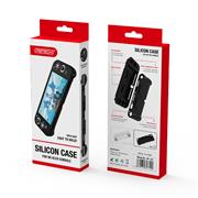 Protective Anti-Slip Soft Silicone Skin Case with 2 Card Storage for Switch OLED Console - White