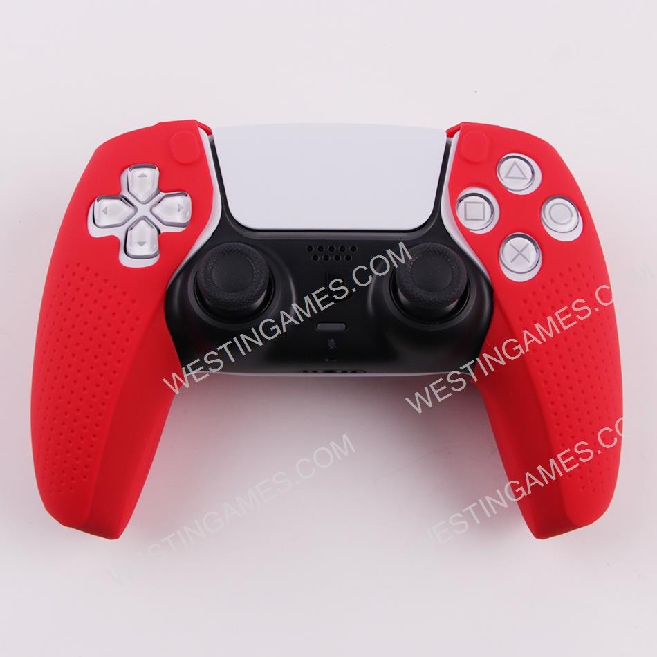 DOBE Protective Soft Silicone Skin Case for PS5 Controller Red